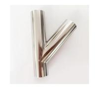 57mm 2.25" Pipe OD Butt Welding Oblique Y-Shaped 3 Way SUS 304 Stainless Fitting Spliter Homebrew Beer Wine