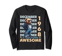 57th Birthday Bear Legends December 1968 57 Years Old Mens Maglia a Manica
