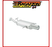 Posteriore inox con terminale rotondo Subaru Impreza Mk1 (GC(675)