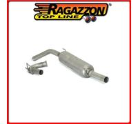 58.0122.99#1 RENAULT CLIO POSTERIORE INOX GR. N CON TERMINALE ROTONDO 50 MM Raga