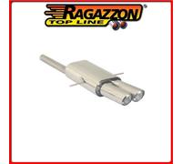 58.0330.63#2 MINI R56 POSTERIORE INOX CON TERMINALI ROTONDI CENTRALI 2X90 MM Rag