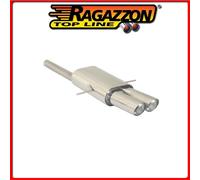 58.0531.63#1 MINI R58 COUP 2011>> POSTERIORE INOX CON TERMINALI ROTONDI CENTRALI