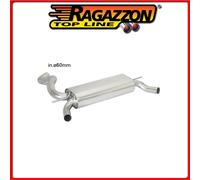 58.0614.00#2 RENAULT CLIO IV POSTERIORE INOX SDOPPIATO PER TERMINALI ESTETICI OR