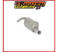 58.0750.04#1 RENAULT R5 SUPER 5 POSTERIORE INOX CON TERMINALE ROTONDO Ragazzon