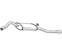58 CV SILENZIATORE POSTERIORE PER SKODA Felicia I Station Wagon 6U5 1.3 KW 43 CV