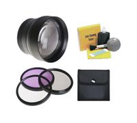 58 mm 2,2 x Super Telephoto Lens (Stronger Alternative To Olympus TCON-17) + Stepping Ring 55 mm-58 mm + 55 mm 3 pezzi Filtro Kit, Includes Ultraviolet, Polarizer & Fluorescent + Nwv Direct 5 Piece