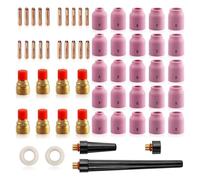 58 Pezzi Tig Saldatura Torcia Kit 102cm18Inch Gas Lenti Setup 92025
