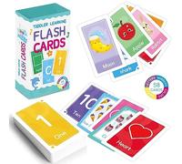 58 schede flash per bambini, prime parole, per bambini, stampate su entrambi i lati, 7 in 1, carte colorate con lettere dell'alfabeto, risorse per l'apprendimento ABC per bambini di 3 e 4 anni
