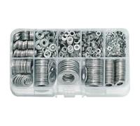 580 pezzi rondelle piatte in acciaio inossidabile (M2-M12), dimensioni assortite per riparazioni elettriche, mobili e esterni, kit hardware in metallo resistente alla ruggine