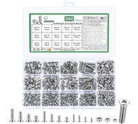 580 Pz Set di Vis M3 M4 M5, Viti Bulloni e Dadi Set, Bulloni viti a Testa Piatta