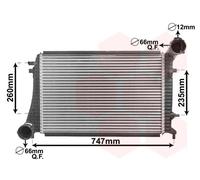 58004268 VAN WEZEL Intercooler per AUDI,SEAT,SKODA,VW