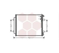 58005226 VAN WEZEL Condensatore, Climatizzatore per VW