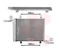 58005327 VAN WEZEL Condensatore, Climatizzatore per SEAT,SKODA,VW