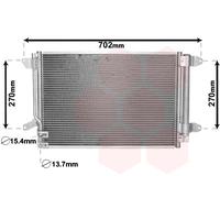 58005330 VAN WEZEL Condensatore, Climatizzatore per VW