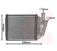 58006381 VAN WEZEL Scambiatore calore, Riscaldamento abitacolo per AUDI,PORSCHE,