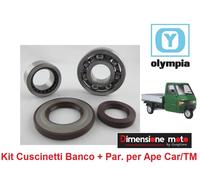 58027 - Kit Cuscinetti + Paraoli Banco/Albero Olympia x Piaggio Ape TM P703V FL2