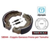 58044 - Coppia Ganasce Freno OLYMPIA per YAMAHA SR 250 Classic dal 1996 al 2000