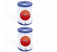 58094 - Cartucce filtranti per piscina, misura II, diametro 10,6 cm, altezza 13,6 cm, set da 2 pezzi