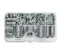 580pcs rondelle piatte Assortimento M2/M2.5/M3/M4/M5/M6/M8/M10/M12 Rondelle in acciaio inossidabile impostati per la riparazione di viti a bulloni, ideale per mobili, elettrici, impianti idrauli