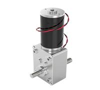 5840-31 DC 12V Volt Motoriduttore Doppio Albero Lungo 33MM Reverse Gearbox Tutti Gli Ingranaggi in Metallo 12-470RPM Velocità Del Motore 24V per macchina CNC(12V 80RPM,Bracket Motor)