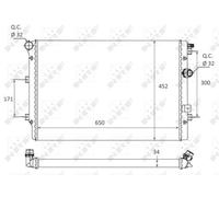 58464 NRF Radiatore, Raffreddamento motore per SEAT,VW