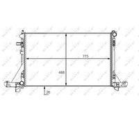 58481 NRF Radiatore, Raffreddamento motore per ,NISSAN,OPEL,RENAULT,VAUXHALL