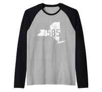 585 Codice Area Rochester Livingston New York NY Pride Maglia con Maniche Raglan