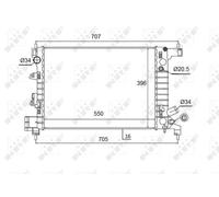 58504 NRF Radiatore, Raffreddamento motore per CHEVROLET