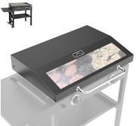 5857 - Coperchio in vetro per piastra Blackstone Omnivore da 71,1 cm (modello 2024), copertura rigida trasparente per Blackstone 1517 2147 2206 2287 2269 accessori per griglia piatta