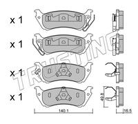 586.0 TRUSTING Kit pastiglie freno, Freno a disco per MERCEDES-BENZ