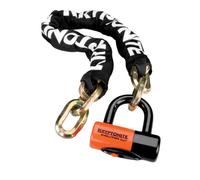588005151 Catena NEW YORK e lucchetto EVOLUTION SERIES 4 - 100 cm, nero arancio