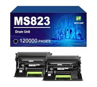 58D0Z00 58D0ZA0 58D0Z0E Unità Tamburo Compatibile Per Lexmark B2865dw M5255 M5270 MS823dn MS821dn MS822de MX825dn MX822ade XM5365 XM7355 XM7370 XM7365 MS725dvn MS821dn,Black-2 PACK