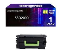 58D2000 Cartuccia Toner con Chip di Ricambio per Lexmark 58D2000 58D2H00, Compatibile con Inchiostro per Lexmark MS823 MS725 MS821 MS822 MS824 MS826 MX721 MX722 MX725 MX824,Black-1 Pack