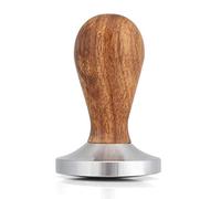 58mm Coffee Tamper | Curved Base for Even Pressure & Labor - Saving Tamping | Wood & Stainless Steel Coffee Tamper for Home Baristas/Coffee Shops | Ergonomic Handle