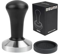 58Mm Tamper Pressino per Caffè Manico in Alluminio Nero E Base in Acciaio Inox 3