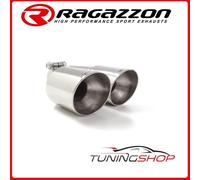 59.0016.57#1 TERMINALE DESTRO INOX ROTONDO 2X80 MM SPORT LINE SFALSATI CON TUBO