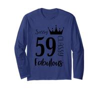 59 Anno Vecchio e Favoloso - Donne di 59 ° Compleanno Sassy Classy Maglia a Manica