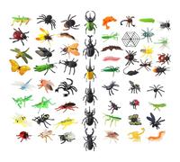 59 pezzi giocattoli per insetti, figure animali giocattoli per bug di plastica realistici per il progetto scientifico, topper torta, modello di animale educativo precoce per bambini bambini di età 3