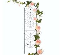 59 "x 17,5" Black Garden Garden Trellis Metal Outdoor Trellis per arrampicare Clematis, viti e fiori Design decorativo ad arco per patios
