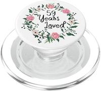 59 Years Loved Men Women Floral 59 Year Old 59th Birthday PopSockets PopGrip per MagSafe