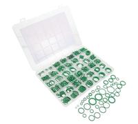 595 Pezzi Kit o Ring per Climatizzatore Veicolare in Gomma Verde | Compressore e Impianti Veicolari, Resistenza a Calore e Corrosione, Tenuta Affidabile, Manuale Incluso