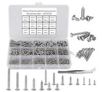 595 Pezzi Viti Autofilettanti a Testa Tonda,M2 M3 M4 Kit Di Viti per Legno,Viti