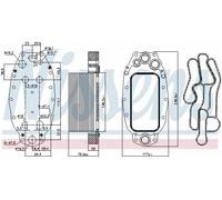 Nissens Radiatore olio motore 91118 raffreddato ad acqua per Citroën, Land Rover, Jaguar, Peugeot