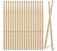 5A 12 paia di bacchette per batteria, acero 5A, antimuffa, classiche bacchette per tamburi con legno, forma ovale, per adulti, bambini e principianti, per jazz tamburo elettronico