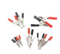 5A 30/50mm Metallo Alligatore Coccodrillo morsetto Pinze Rosso Nero Maniglia Sonda Cavo di Prova della batteria Connettore 4mm presa a banana(5pair no.5)