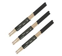 5A Classic Drum Stick 3 Paia Maple Drum Stick Manico Antiscivolo Colore Percussione Accessori (Nero)