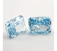 5A Octangle Radiant Crushed Ice Cut Loose CZ Stone Cubic Zirconia Sintetico Gemma Per Gioielli, 6x8mm 2pcs, Zirconia cubica