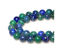 5A - Perline sfuse rotonde in lapislazzuli naturali fenici per la creazione di gioielli fai da te, bracciali, collane, 8 mm, 15 kc)