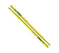 Zildjian Z5AACDGY Wood Tip Bacchette, Neon Yellow, 5A
