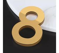 5CM/ 7CM/ 10CM Acrilico Auto Adesivo Numeri Della Casa, Numero Della Stanza Per Le Porte, Segnale Della Porta Dell'Ufficio, Cassetta Postale Moderna Per Le(Bronze Gold,8,10CM)